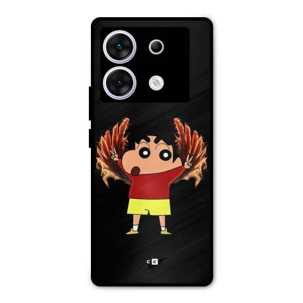 Fire Shinchan Metal Back Case for Infinix Zero 30 5G