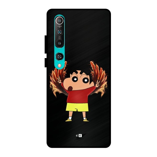 Fire Shinchan Metal Back Case for Mi 10