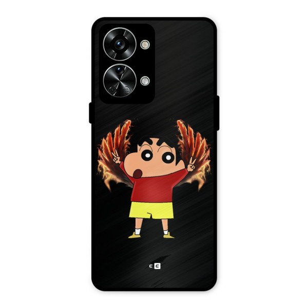 Fire Shinchan Metal Back Case for OnePlus Nord 2T