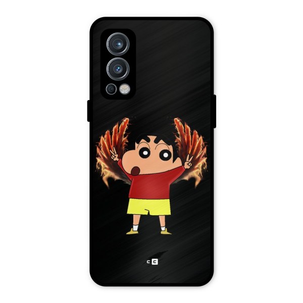 Fire Shinchan Metal Back Case for OnePlus Nord 2 5G