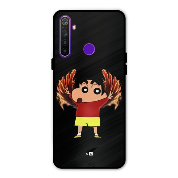 Fire Shinchan Metal Back Case for Realme 5i