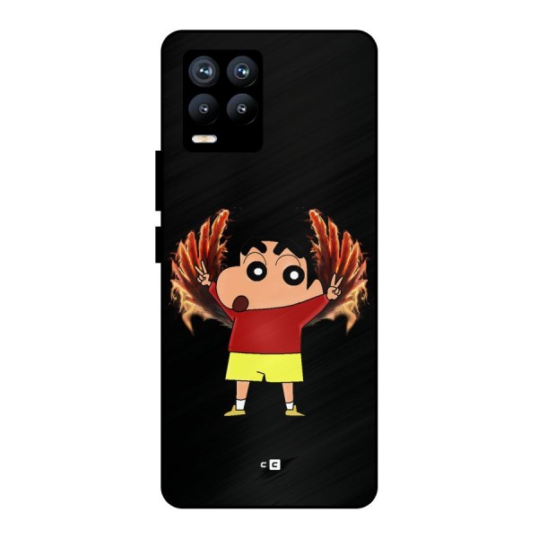 Fire Shinchan Metal Back Case for Realme 8 Pro