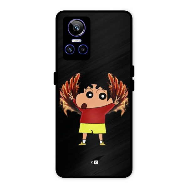 Fire Shinchan Metal Back Case for Realme GT Neo 3