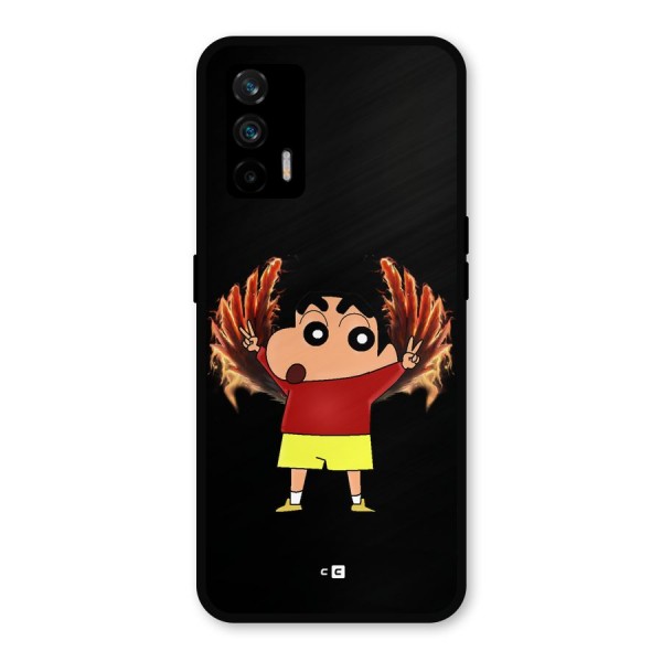 Fire Shinchan Metal Back Case for Realme X7 Max