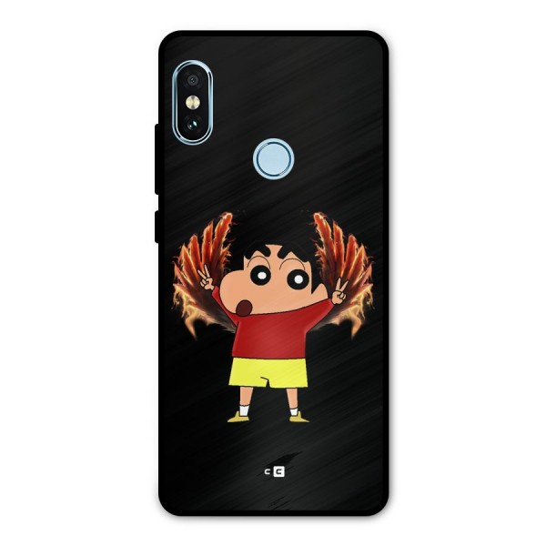 Fire Shinchan Metal Back Case for Redmi Note 5 Pro