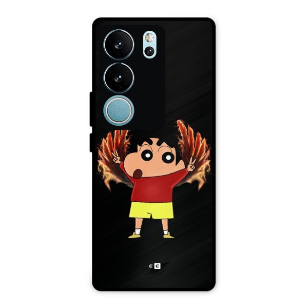Fire Shinchan Metal Back Case for Vivo V29
