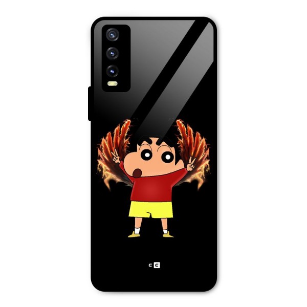 Fire Shinchan Metal Back Case for Vivo Y20i