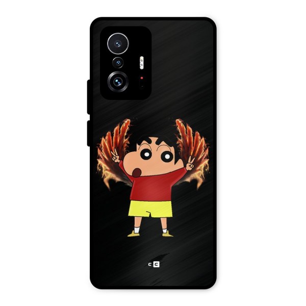 Fire Shinchan Metal Back Case for Xiaomi 11T Pro