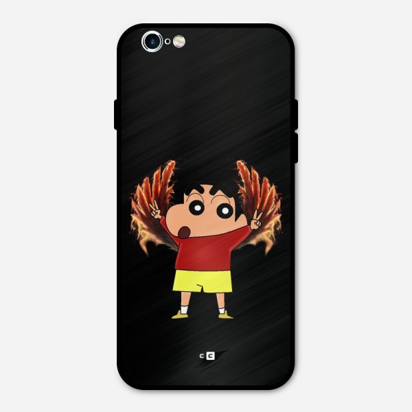 Fire Shinchan Metal Back Case for iPhone 6 6s