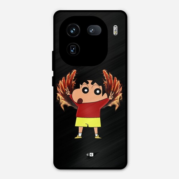 Fire Shinchan Metal Back Case for iQOO 12