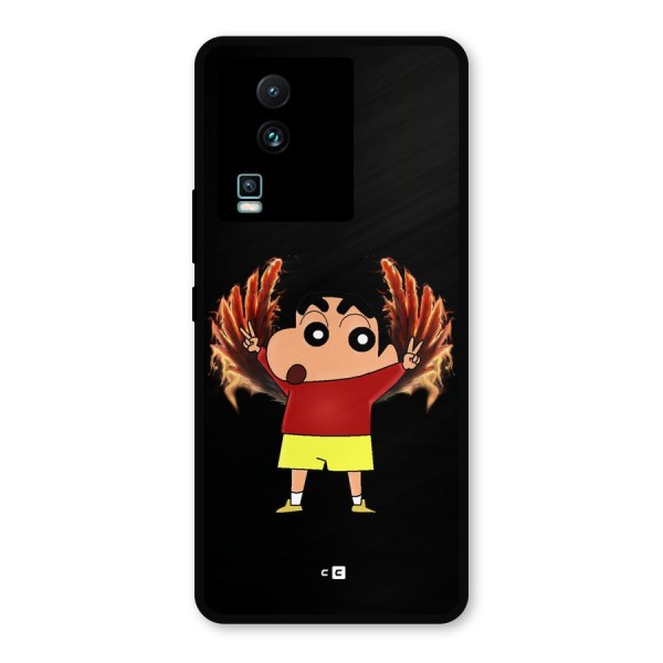 Fire Shinchan Metal Back Case for iQOO Neo 7