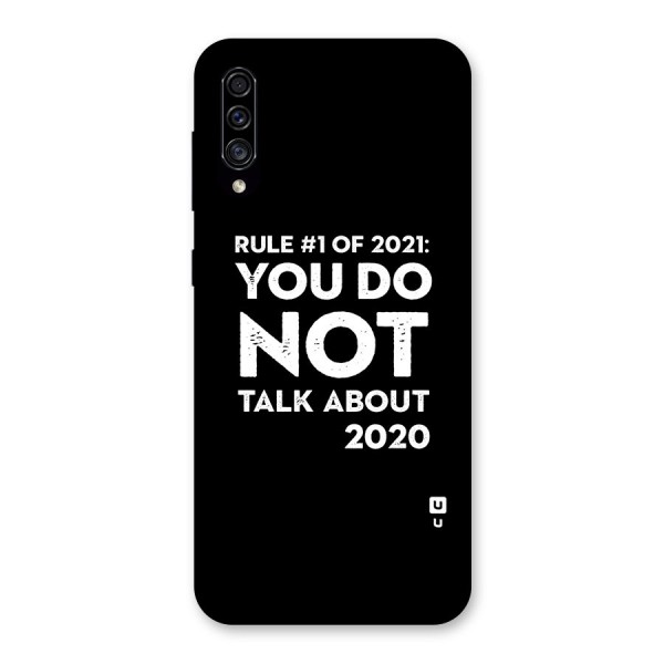 First Rule of 2021 Back Case for Galaxy A30s