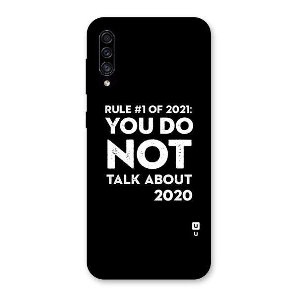 First Rule of 2021 Back Case for Galaxy A30s