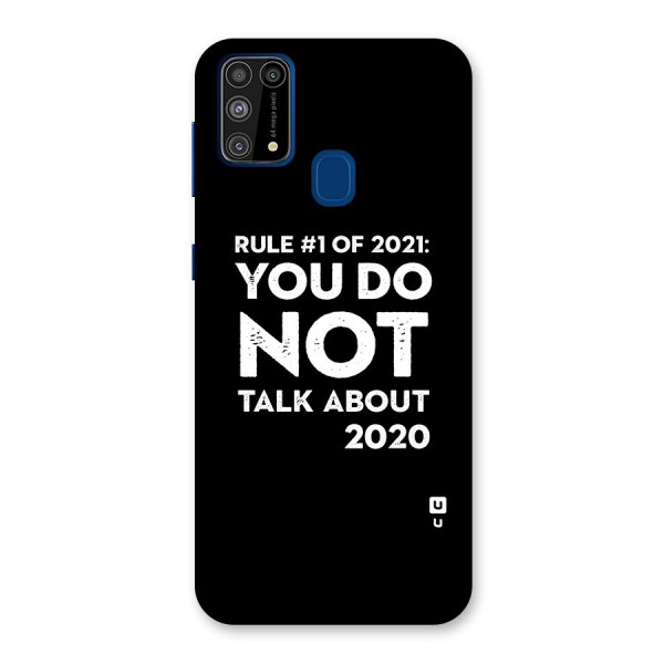 First Rule of 2021 Back Case for Galaxy M31
