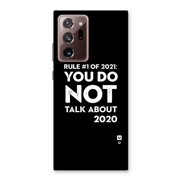 First Rule of 2021 Back Case for Galaxy Note 20 Ultra