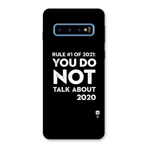 First Rule of 2021 Back Case for Galaxy S10