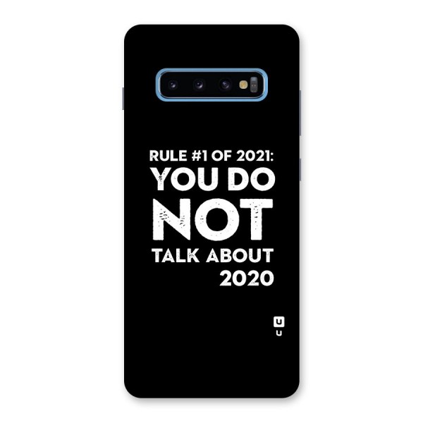 First Rule of 2021 Back Case for Galaxy S10 Plus