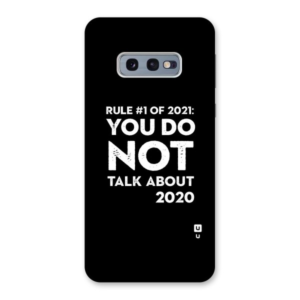 First Rule of 2021 Back Case for Galaxy S10e