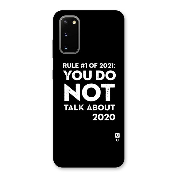 First Rule of 2021 Back Case for Galaxy S20