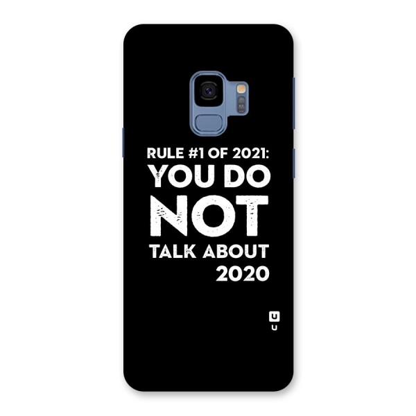First Rule of 2021 Back Case for Galaxy S9