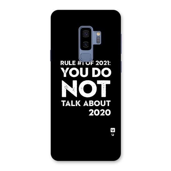 First Rule of 2021 Back Case for Galaxy S9 Plus