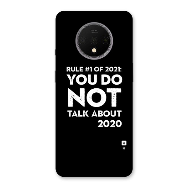 First Rule of 2021 Back Case for OnePlus 7T