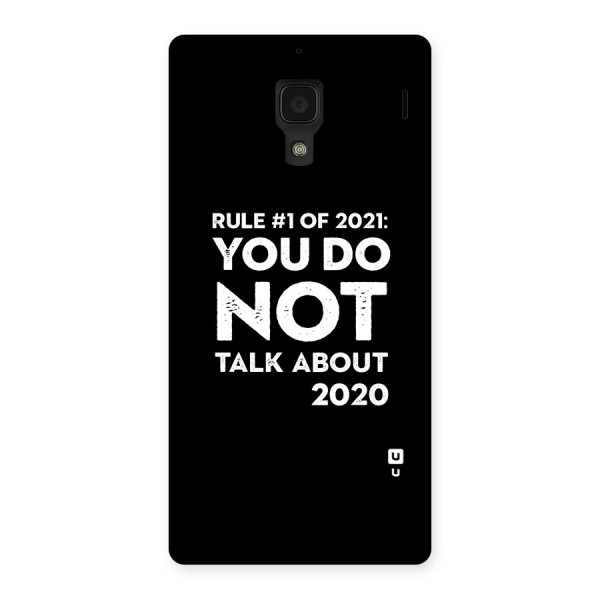 First Rule of 2021 Back Case for Redmi 1S