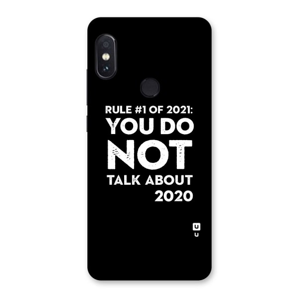 First Rule of 2021 Back Case for Redmi Note 5 Pro