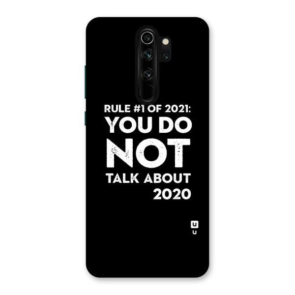 First Rule of 2021 Back Case for Redmi Note 8 Pro