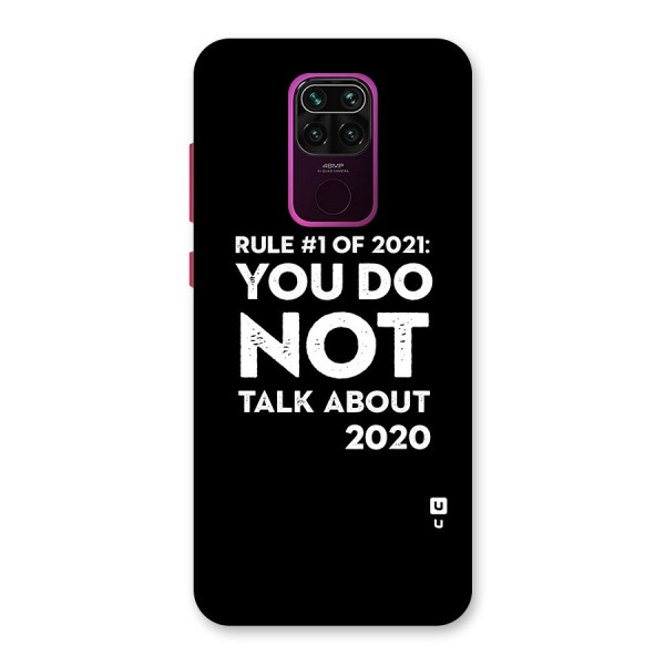 First Rule of 2021 Back Case for Redmi Note 9