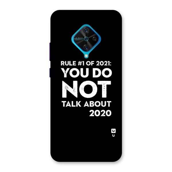 First Rule of 2021 Back Case for Vivo S1 Pro