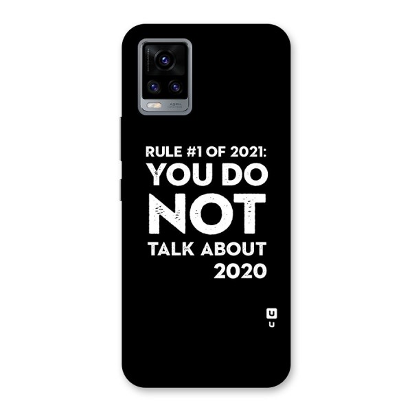 First Rule of 2021 Back Case for Vivo V20