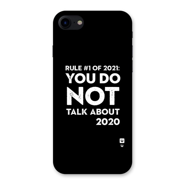 First Rule of 2021 Back Case for iPhone SE 2020