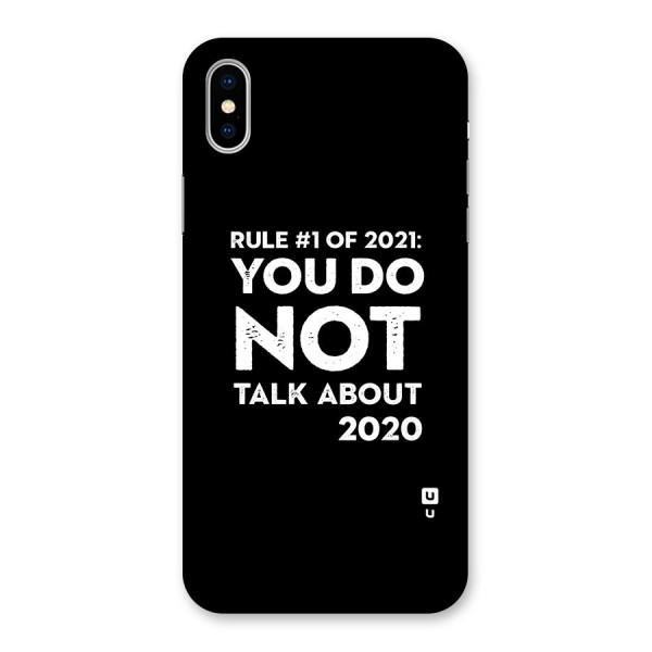 First Rule of 2021 Back Case for iPhone X