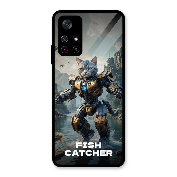Fish Catcher Glass Back Case for Poco M4 Pro 5G