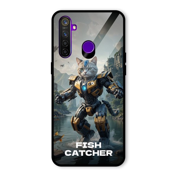Fish Catcher Glass Back Case for Realme 5 Pro