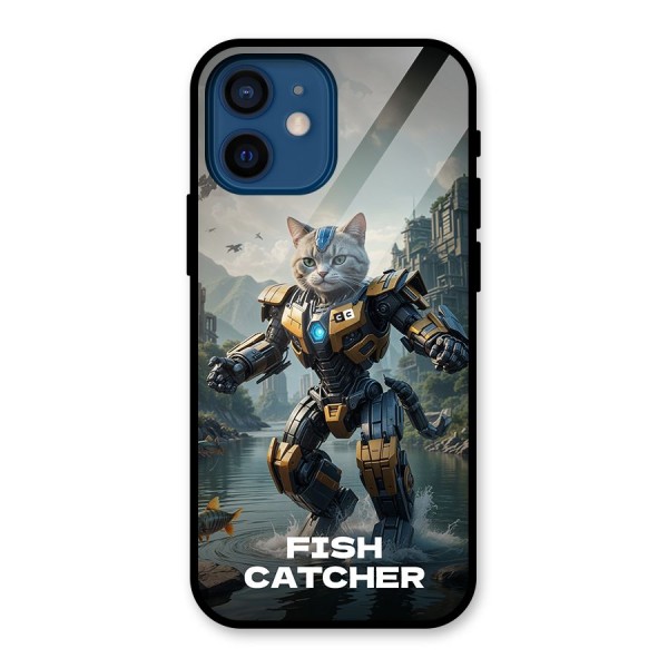 Fish Catcher Glass Back Case for iPhone 12 Mini