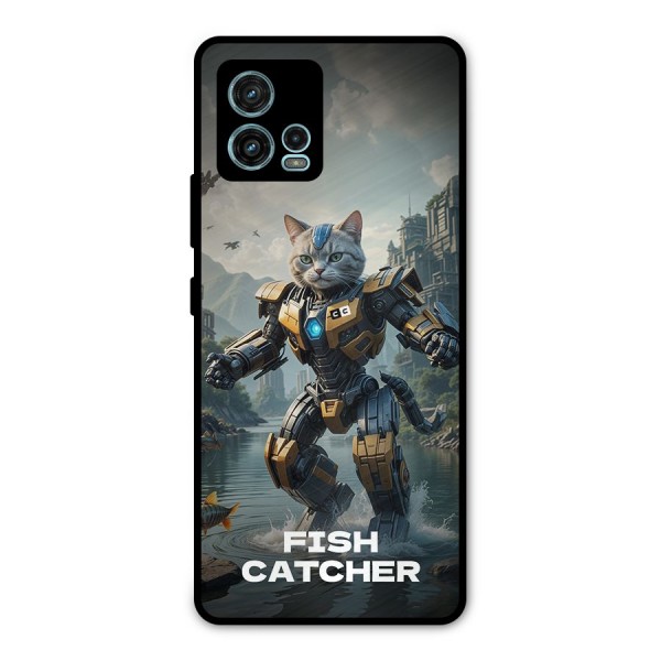Fish Catcher Metal Back Case for Moto G72