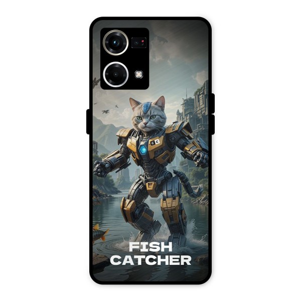 Fish Catcher Metal Back Case for Oppo F21s Pro 4G