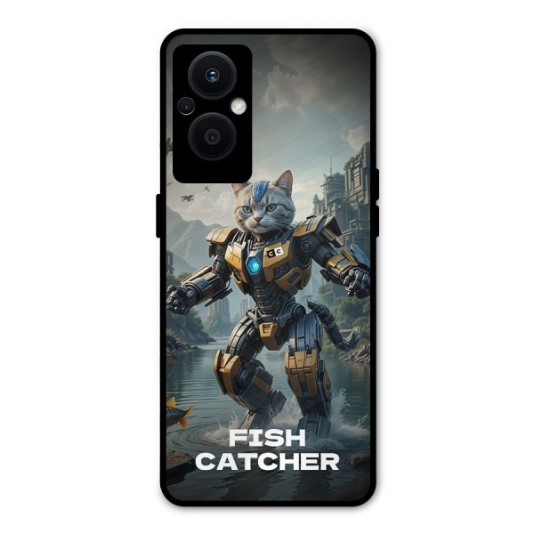 Fish Catcher Metal Back Case for Oppo F21s Pro 5G