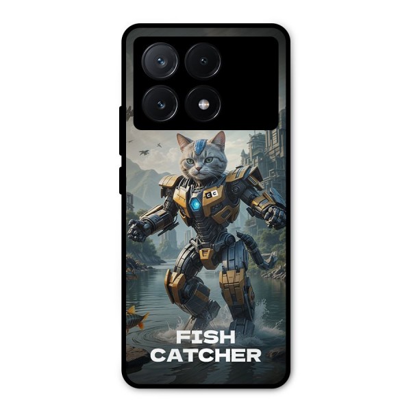Fish Catcher Metal Back Case for Poco X6 Pro