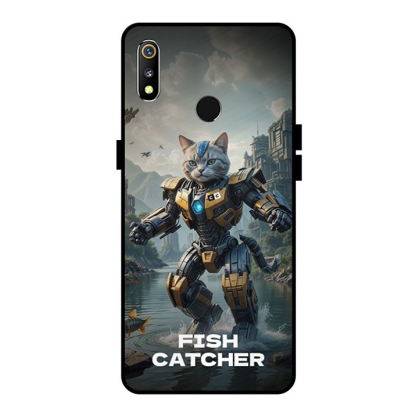 Fish Catcher Metal Back Case for Realme 3