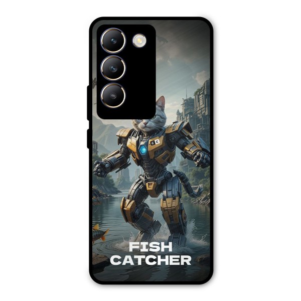Fish Catcher Metal Back Case for Vivo Y200e
