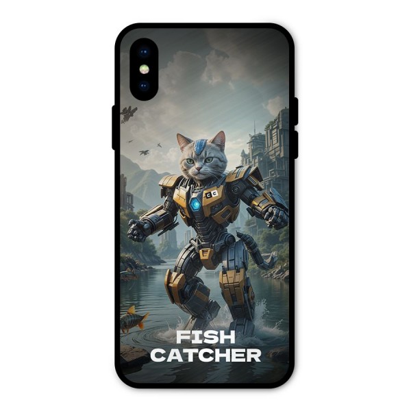 Fish Catcher Metal Back Case for iPhone XS