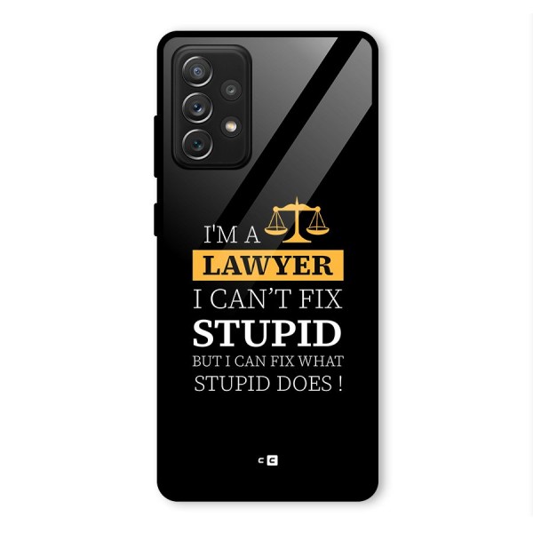 Fix Stupid Case Glass Back Case for Galaxy A72