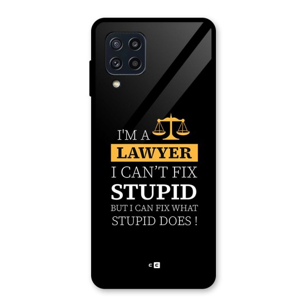 Fix Stupid Case Glass Back Case for Galaxy M32