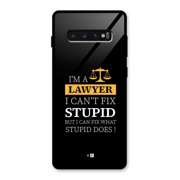 Fix Stupid Case Glass Back Case for Galaxy S10 Plus