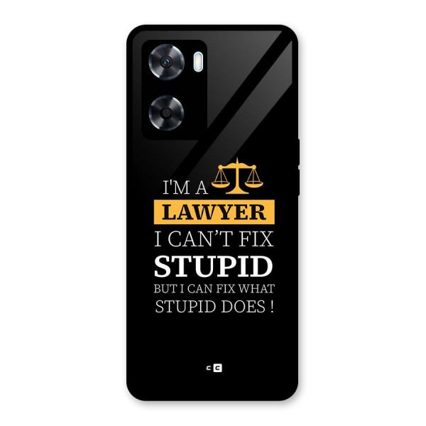Fix Stupid Case Glass Back Case for Oppo A77