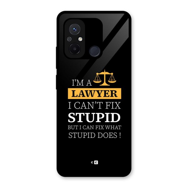 Fix Stupid Case Glass Back Case for Redmi 12C