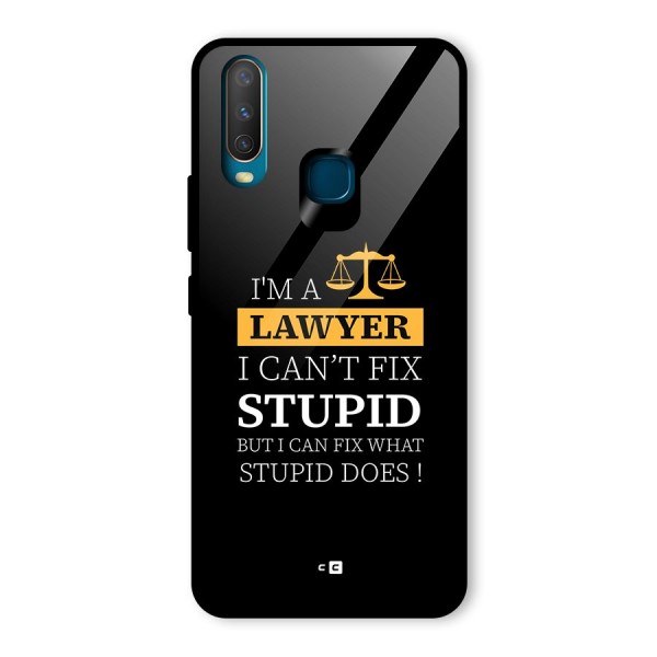 Fix Stupid Case Glass Back Case for Vivo Y12